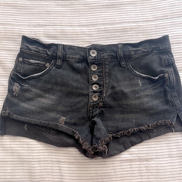 Free People Pants - Free People Black Jean Shorts